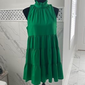 Kelly Green Tiered Dress